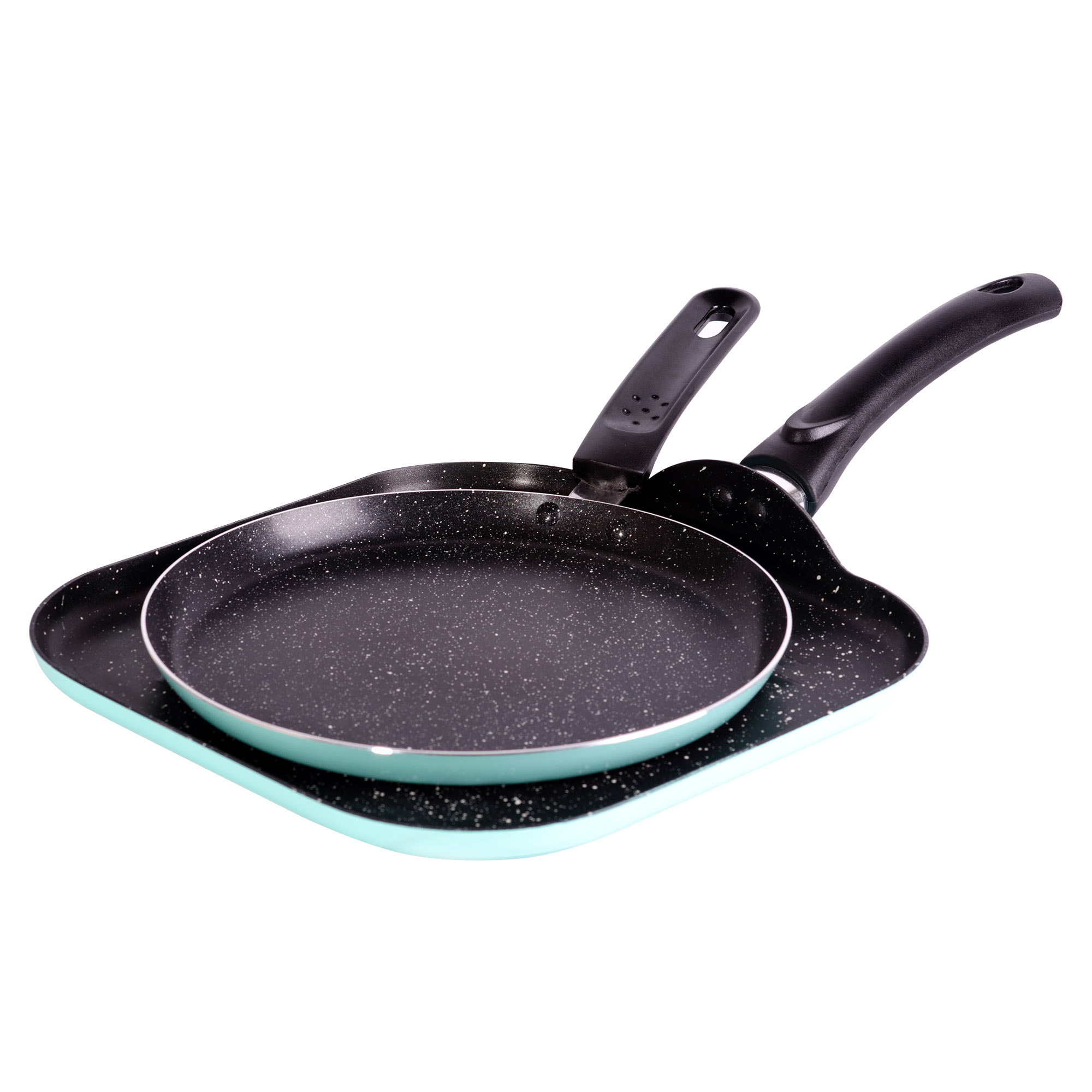 

Набор сковородок Kitchen Star (P119AK-2428M, Черный с голубым