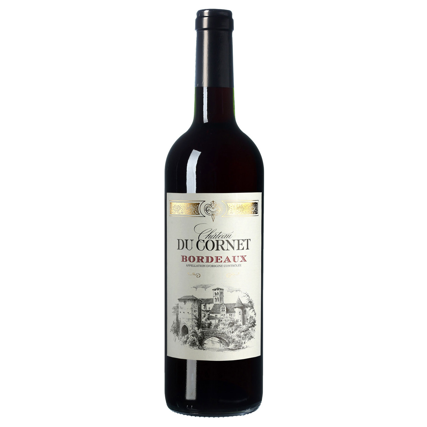 

Вино красное сухое Cheval Quancard "Chateau du Cornet" Bordeaux AOC 0,75 л, Пурпурно-красный