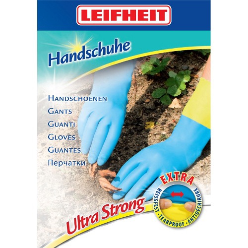 Перчатки хозяйственные Leifheit Ultra Strong L, цвет синий, размер L