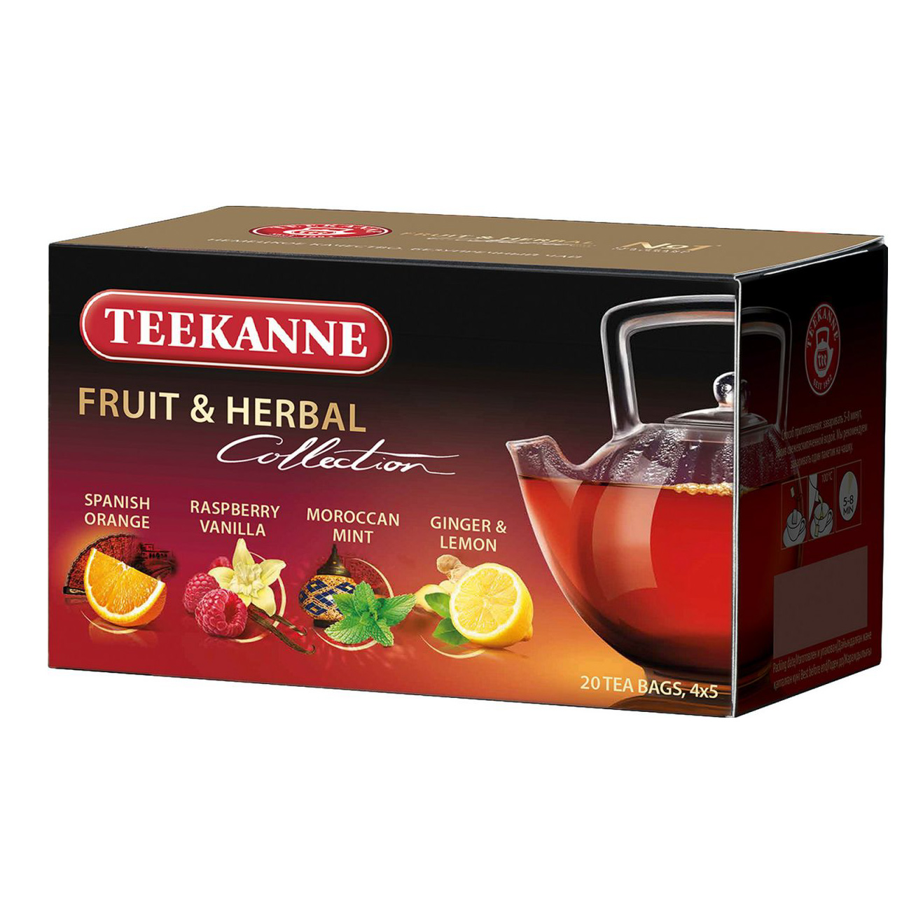 фото Чай фруктовый teekanne fruit & herbal collection 4 вкуса 20 шт