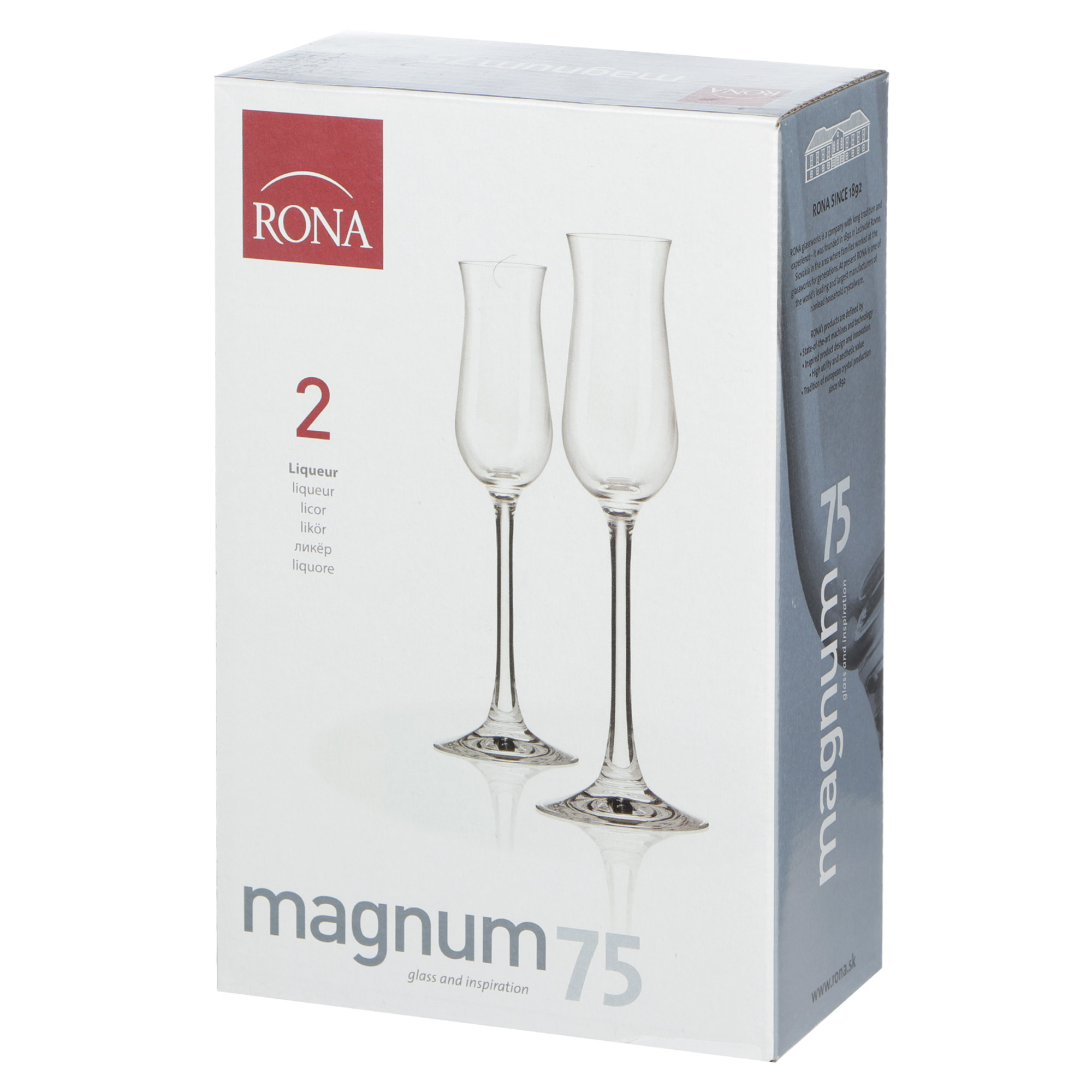 Набор бокалов для ликера Rona Magnum 2х75 мл, цвет прозрачный - фото 2