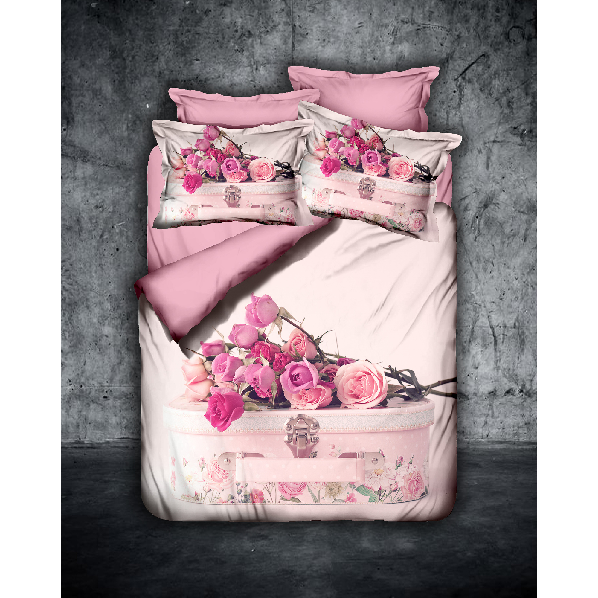 

Постельный комплект Bahar Gulsanem, Розовый;бежевый с 3d рисунком