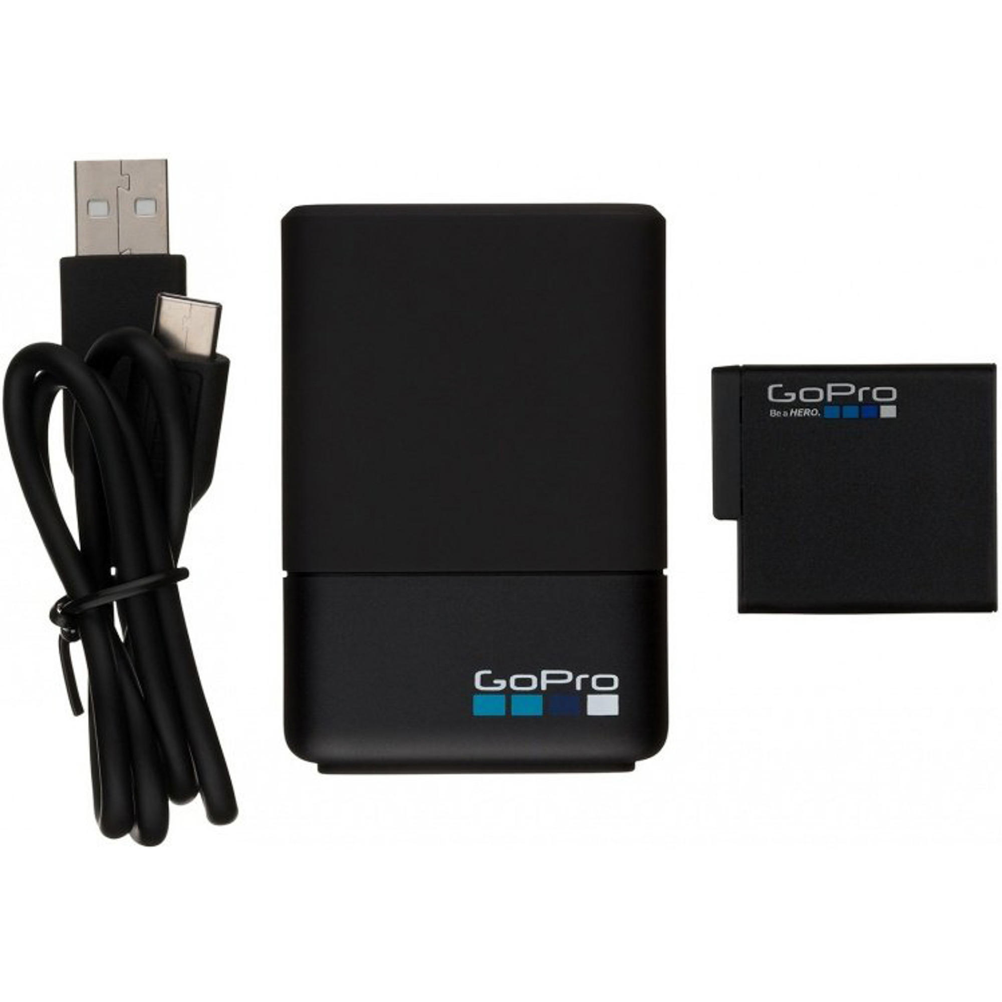 Зарядное устройство GoPro Dual Battery Charger + Battery AADBD-001-RU, цвет черный - фото 3