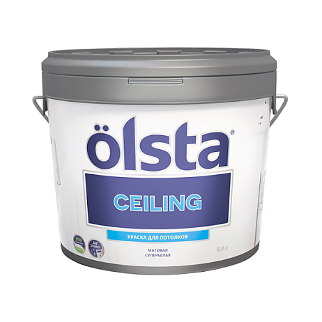 фото Краска olsta ceiling база а 0,9 л