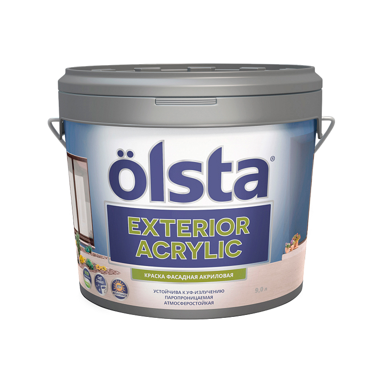 фото Краска olsta exterior acrylic фасадная база а 2,7 л