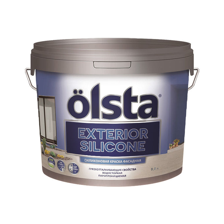 фото Краска olsta exterior silicone фасадная база а 2,7 л