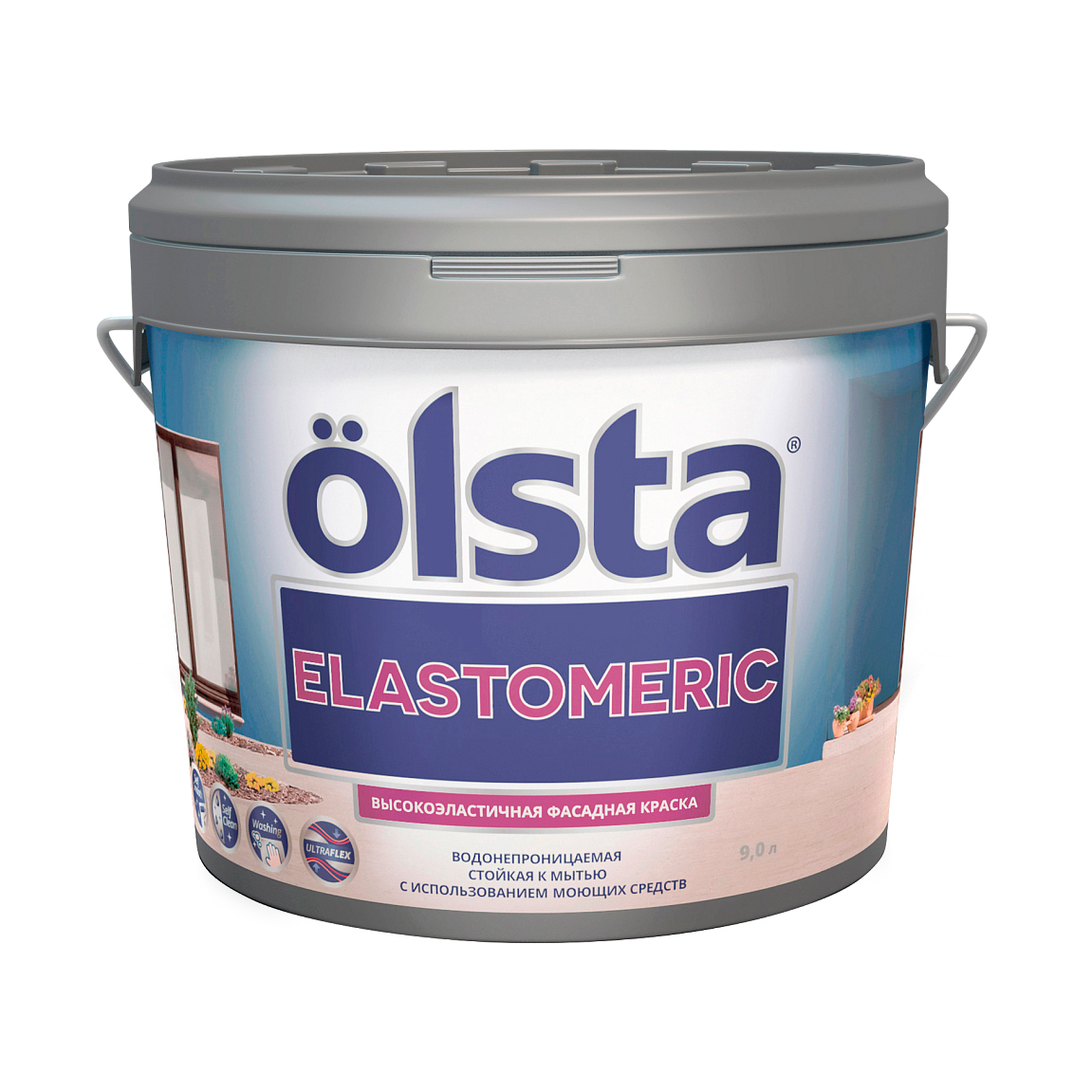 фото Краска olsta elastomeric фасадная 2,7 л