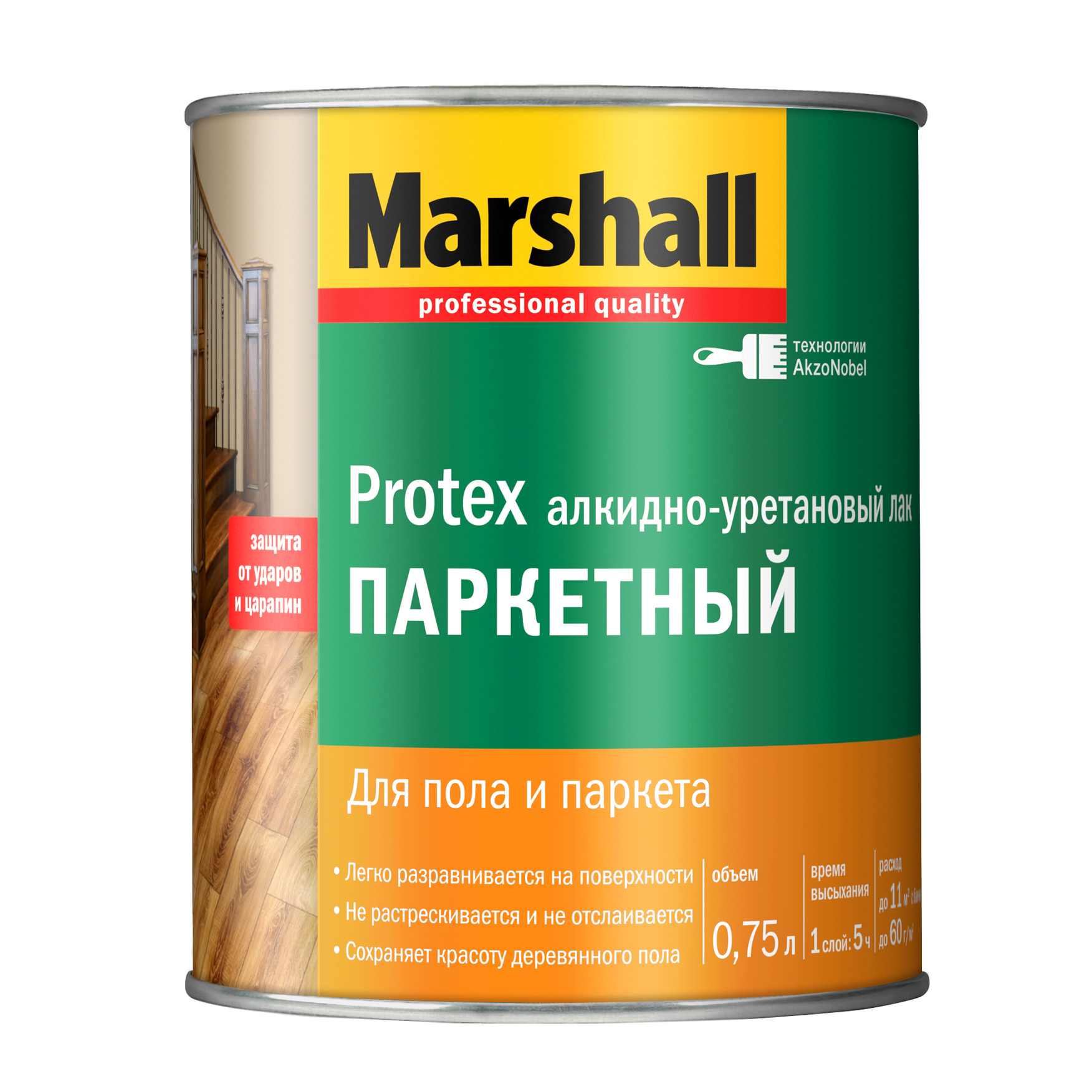 фото Лак паркетный матовый marshall protex (0,75л)