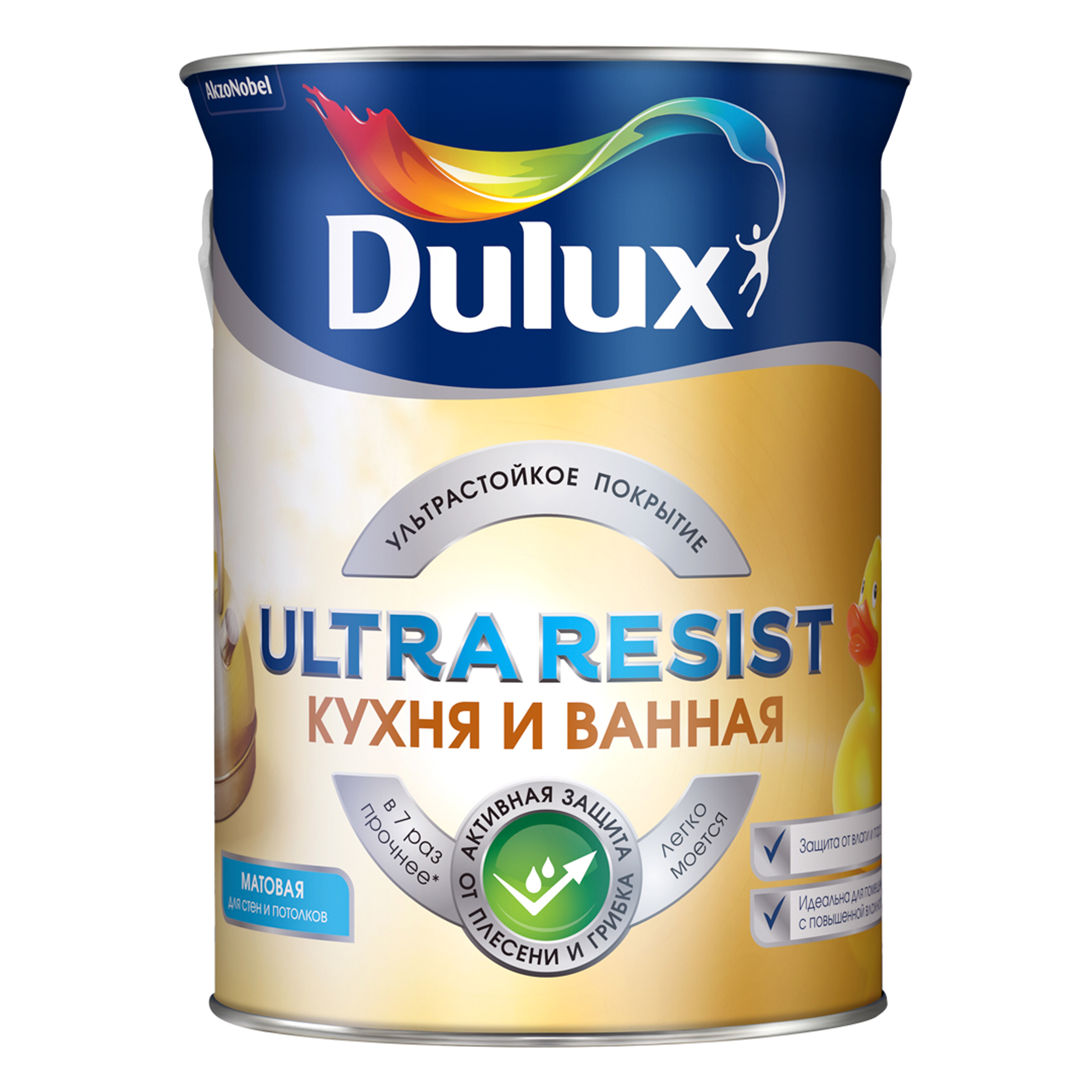 

Краска"Dulux Ultra Resist для Кухни и ванной матовая база BW (5л)