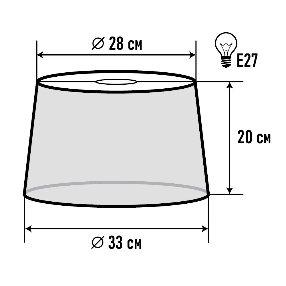 фото Абажур светпромъ вензель цилиндр тканевый на пластиковой основе