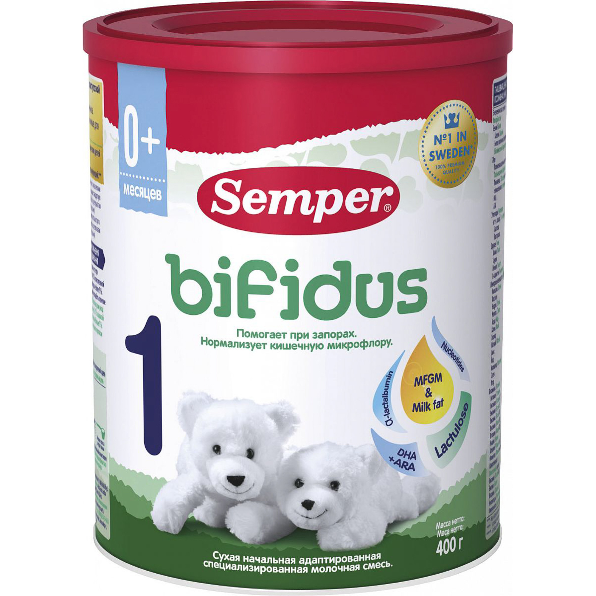 

Смесь молочная Semper Bifidus 1 с 0 месяцев 400 г