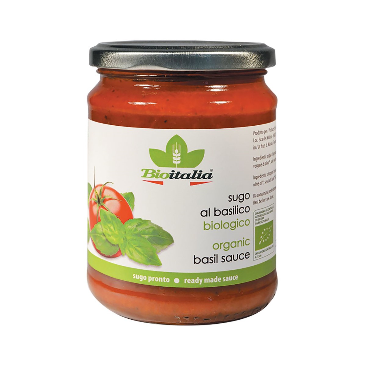 Соус томатный Bioitalia с базиликом 350 г
