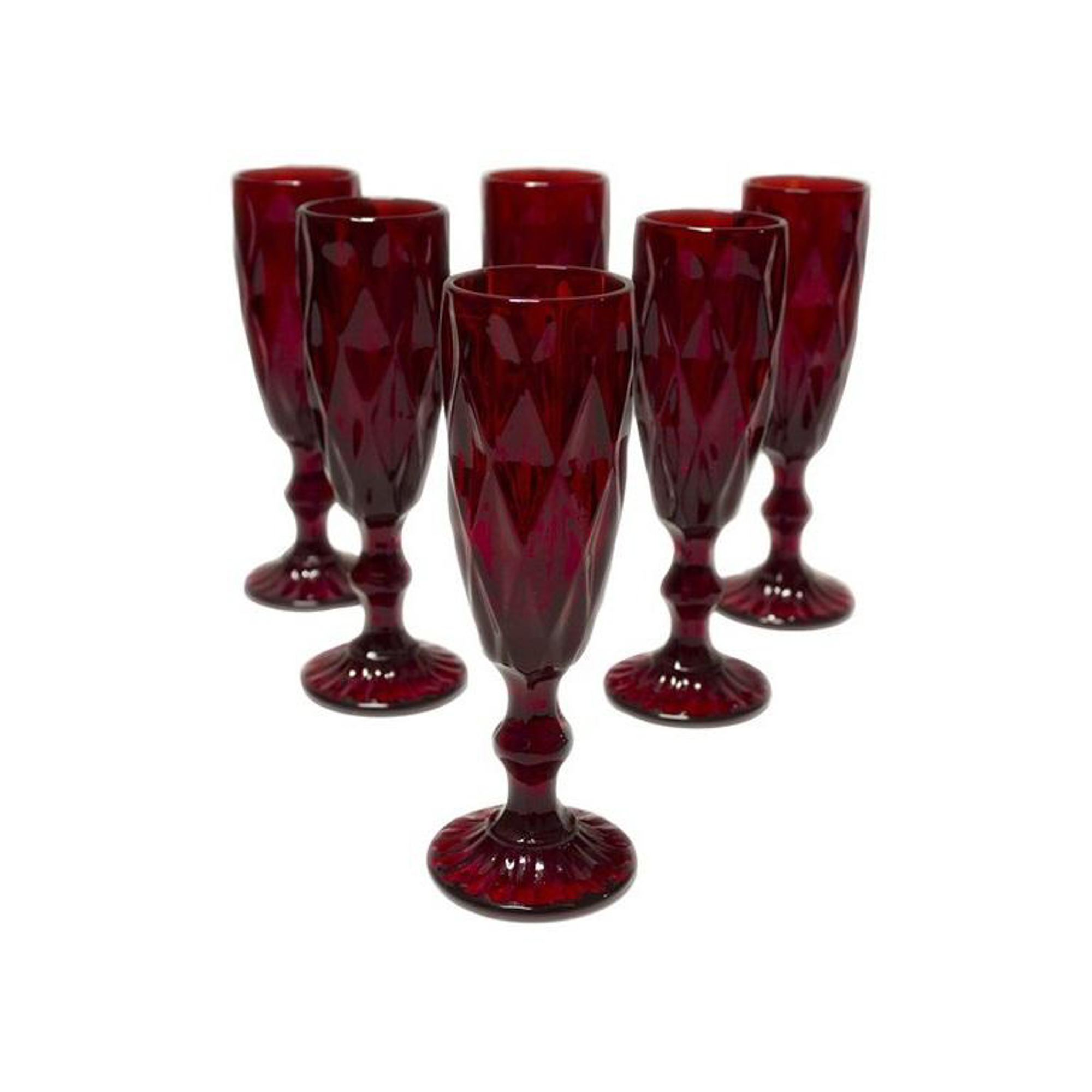 

Набор фужеров Deepot Алькор 6шт.200мл.красный (2iс-gl-rd005)