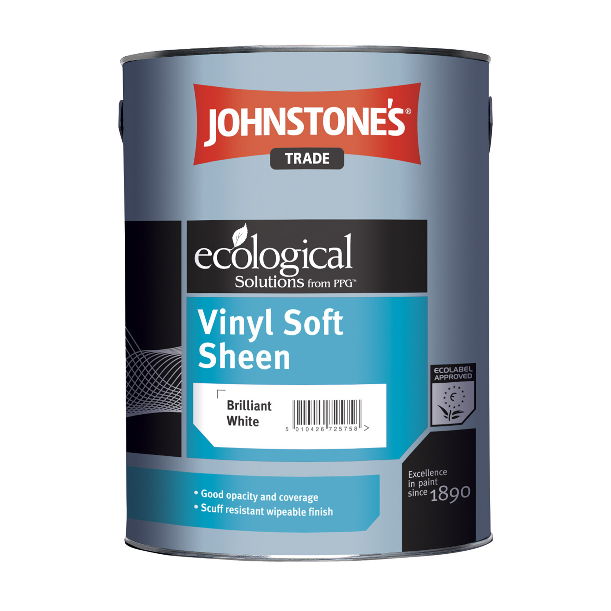 фото Краска johnstones vinyl soft sheen pastel для стен и потолков 5 л