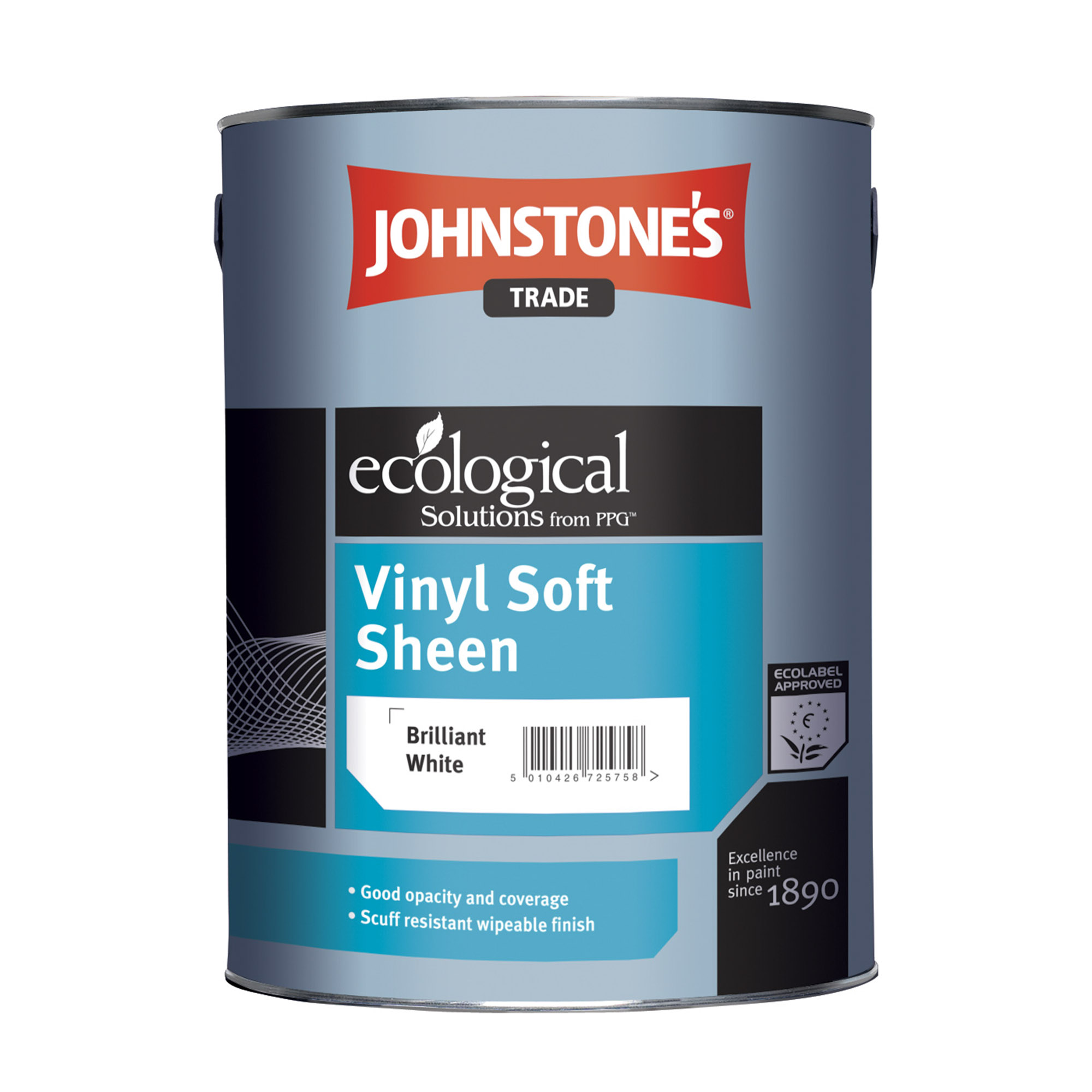 Краска JohnStones Vinyl Soft Sheen Transparent для стен и потолков 2,5 л