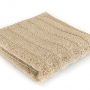 

Полотенце махровое waves beige 70x140см банное (21203, Бежевое
