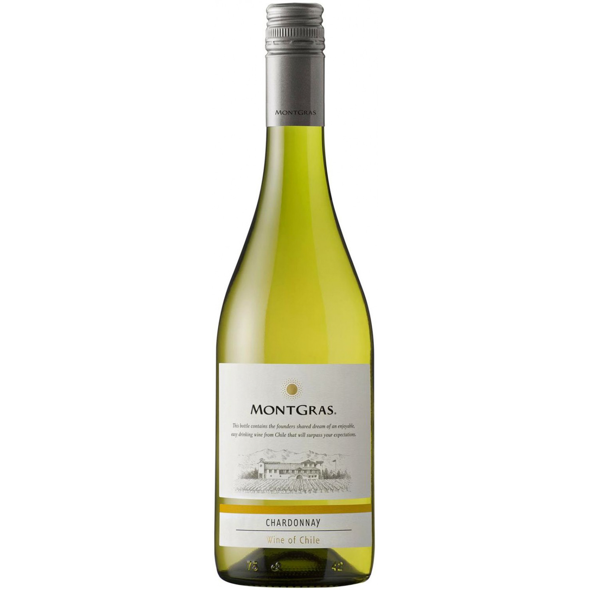 Вино белое сухое MontGras Chardonnay 0,75 л