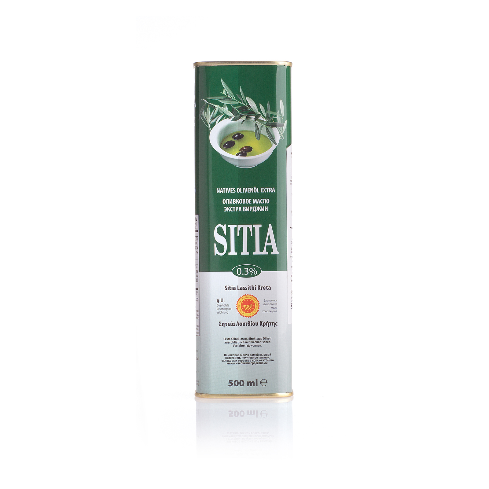 Масло оливковое SITIA P.D.O. Extra Virgin 0,3%, 500 мл