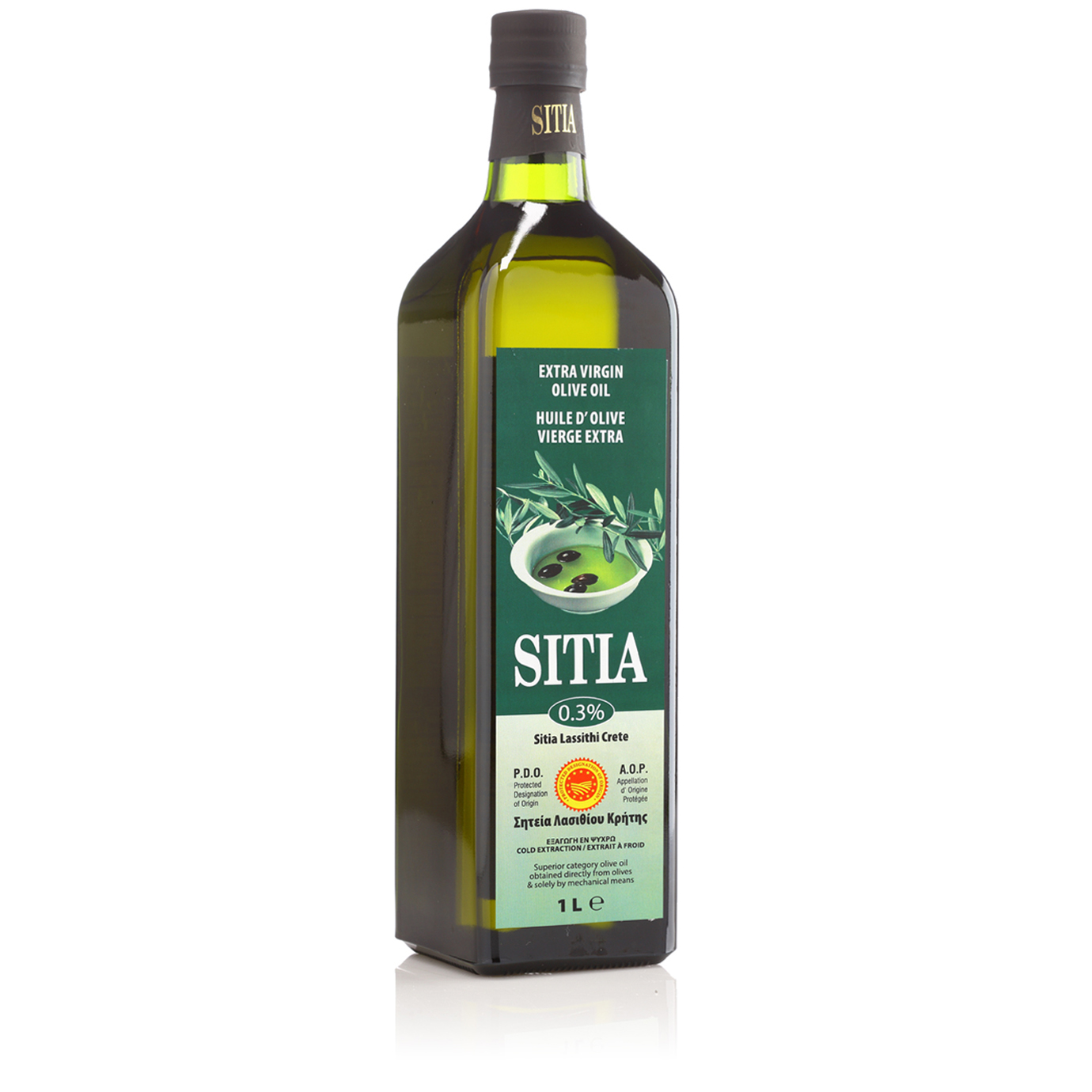 Масло оливковое SITIA P.D.O. Extra Virgin 0,3% 1 л - фото 1