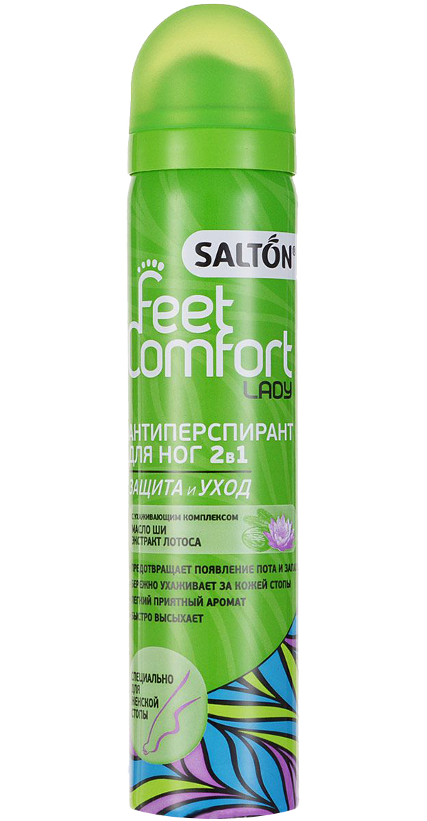 фото Антиперспирант для ног salton feet comfort lady 2в1 с маслом ши и экстрактом лотоса 75 мл