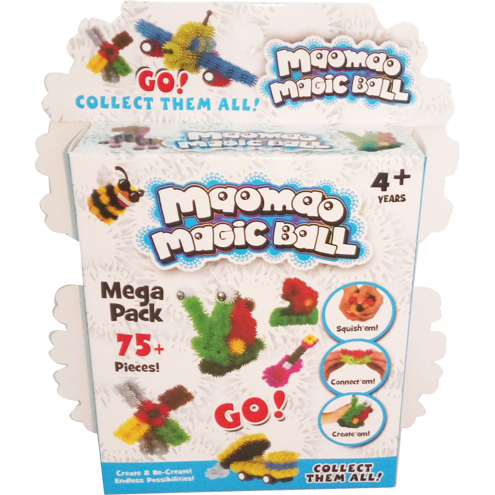 фото Конструктор-липучка junfa toys волшебный шар маомао mega pack 75 деталей