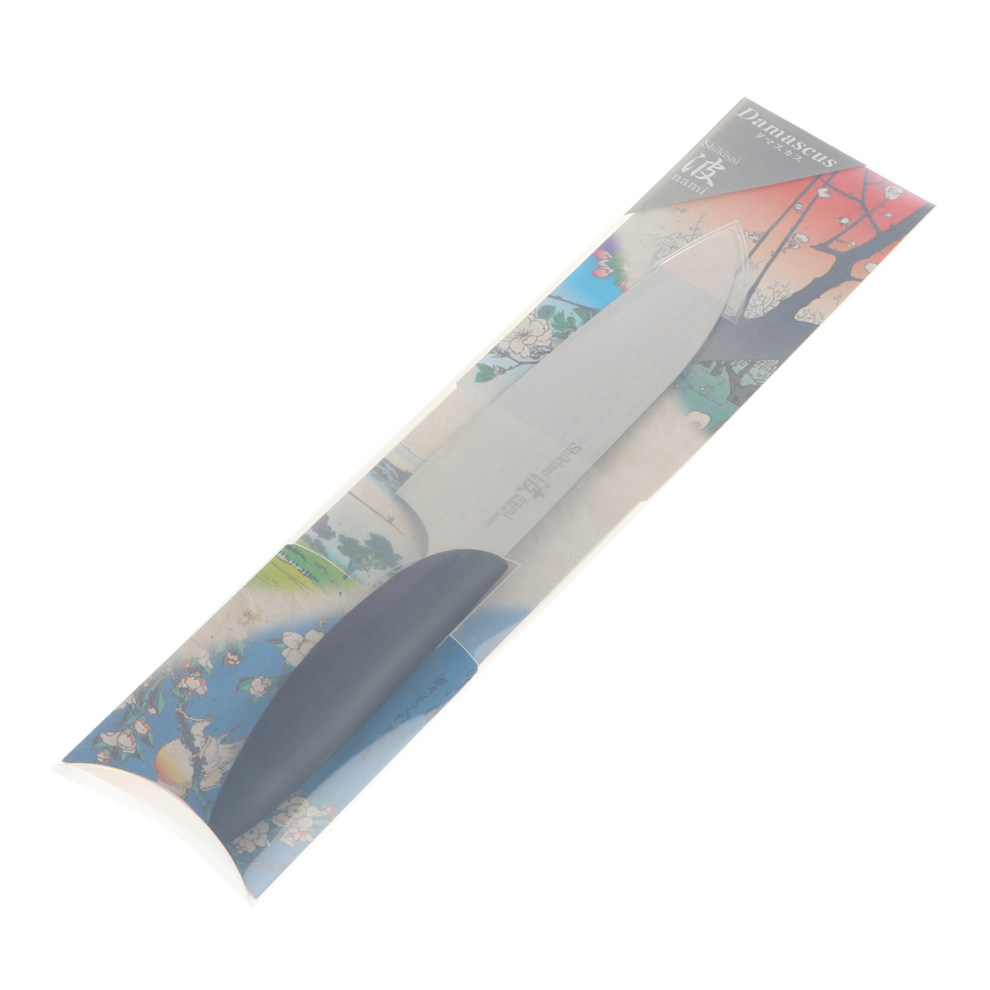 Нож сантоку Shikisai Nami 16 см, цвет стальной - фото 1