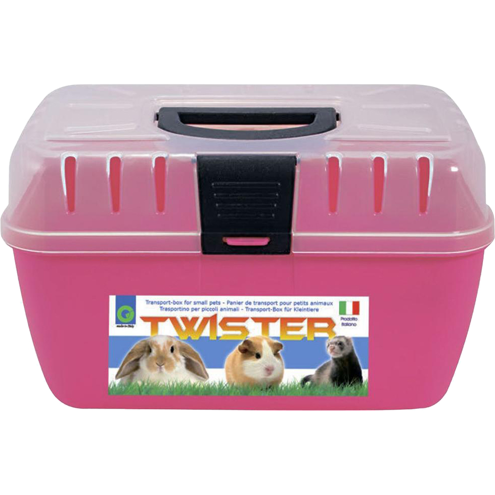 Переноска для грызунов GEORPLAST Twister 29х18х19 см, цвет розовый