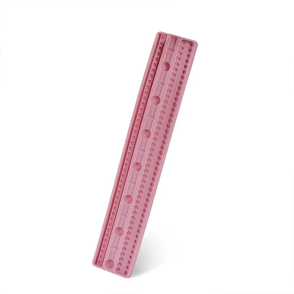 Форма для мастики Fissman текстурная 30х5 см розовый - фото 1