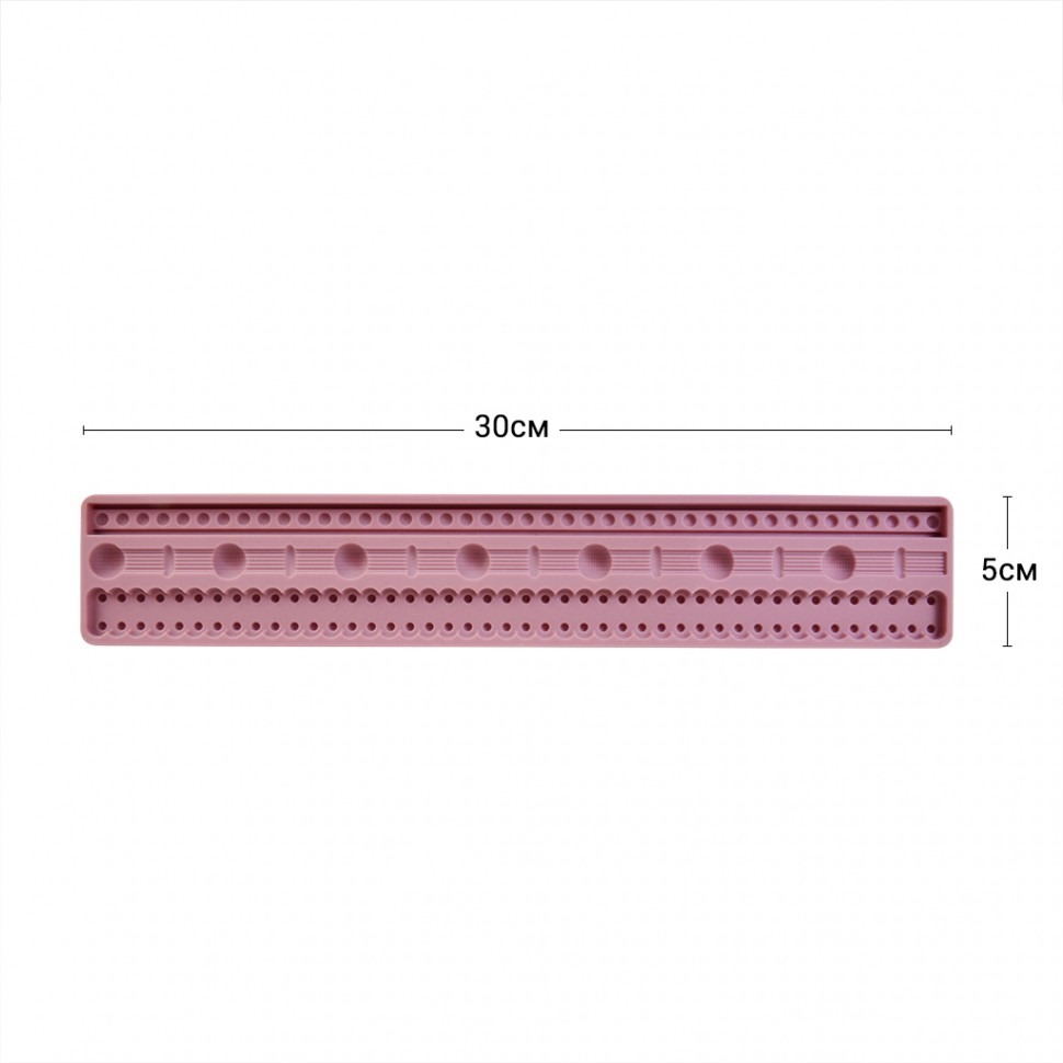 Форма для мастики Fissman текстурная 30х5 см розовый - фото 3