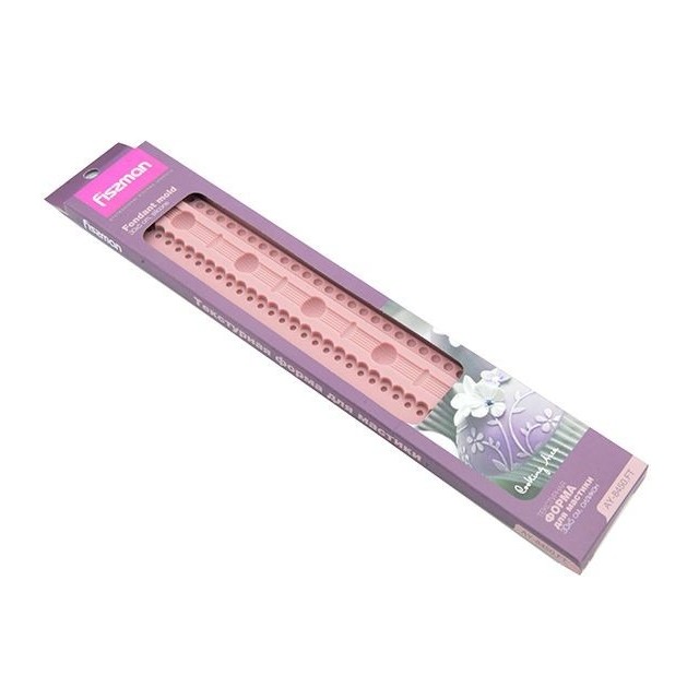 Форма для мастики Fissman текстурная 30х5 см розовый - фото 4