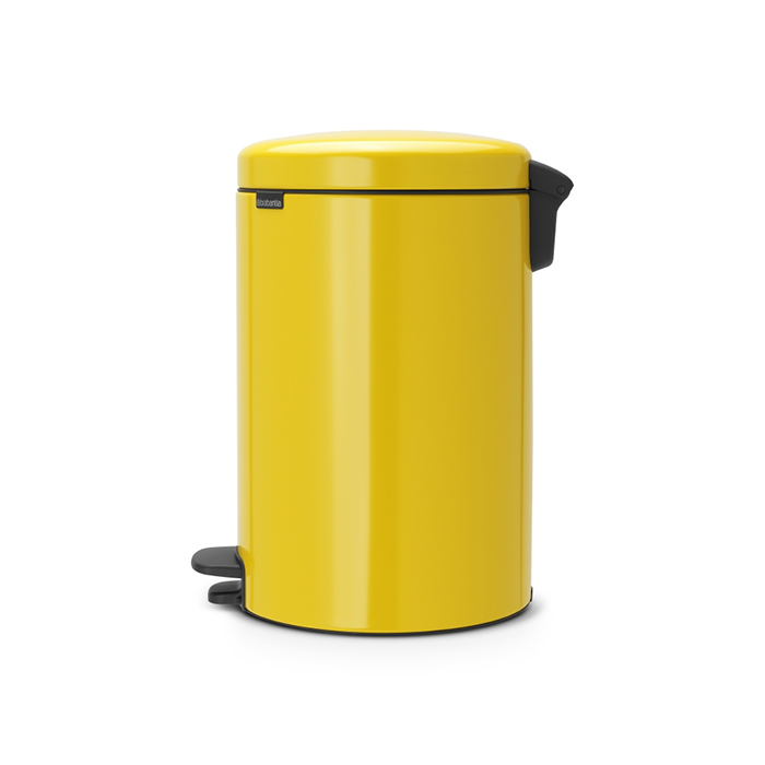 фото Бак мусорный с педалью 20л желтый brabantia newicon