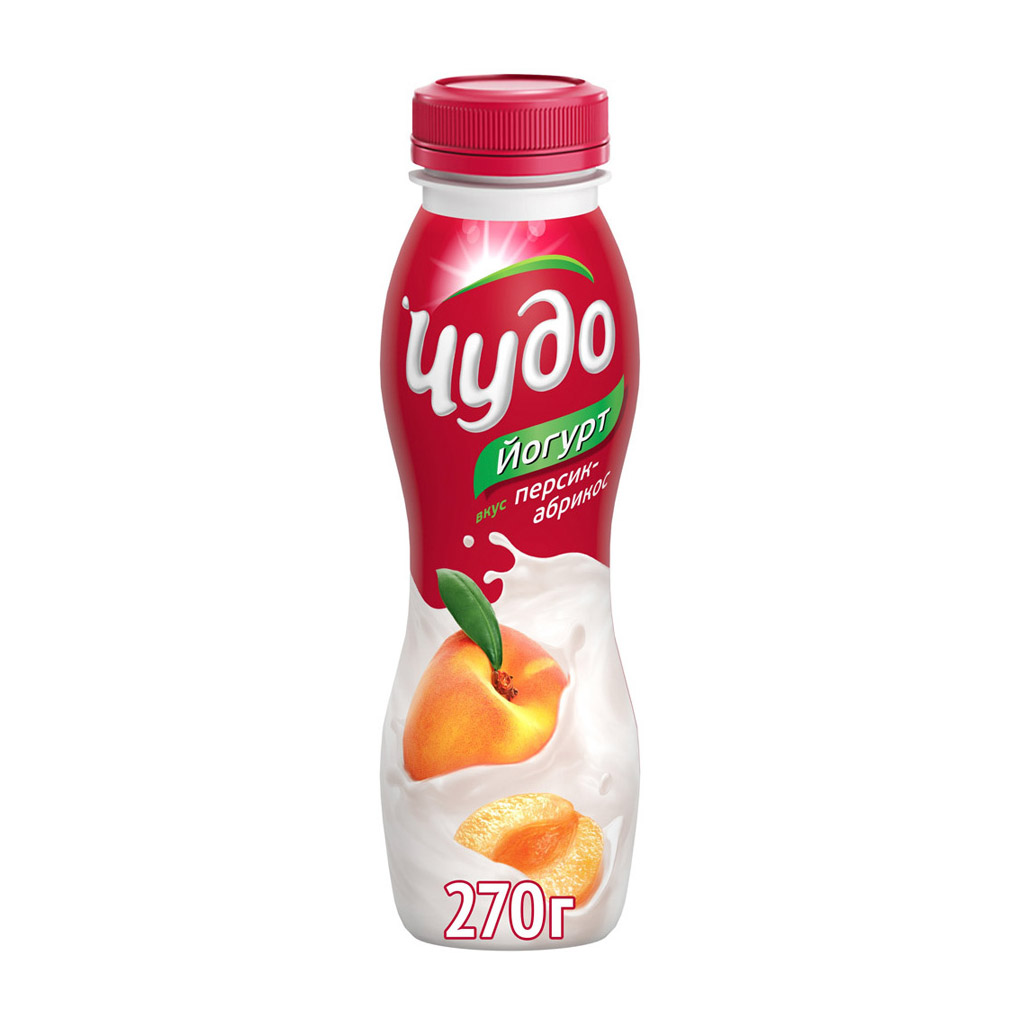 Йогурт Чудо Персик, абрикос 2,4% 270 г