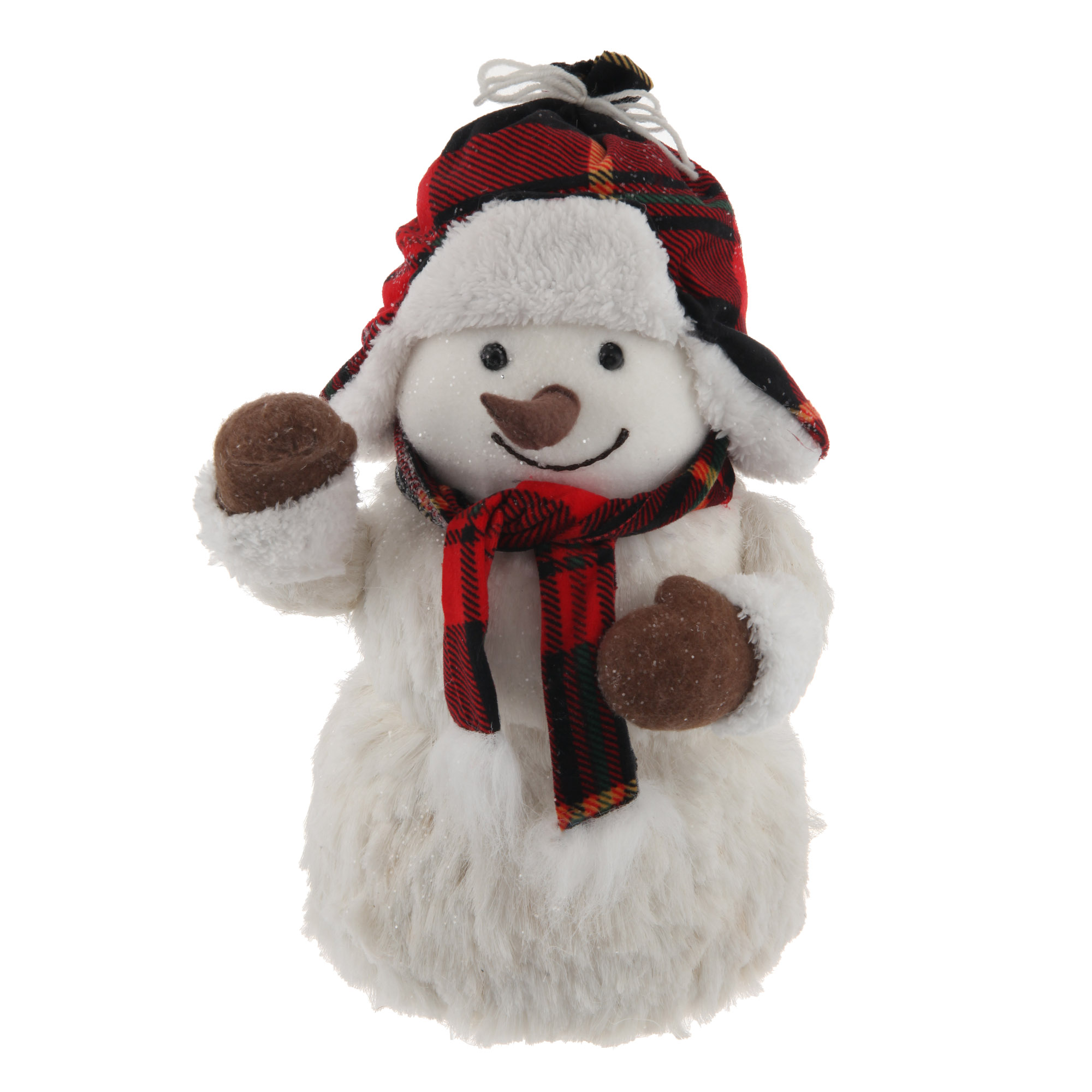 фото Фигура декоративная james arts снеговик с красным шарфом 28х22х37,5 см