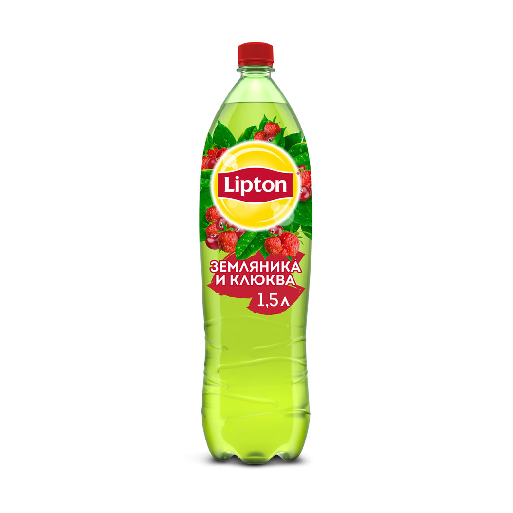 Холодный чай Lipton Зеленый Земляника-Клюква 1,5 л