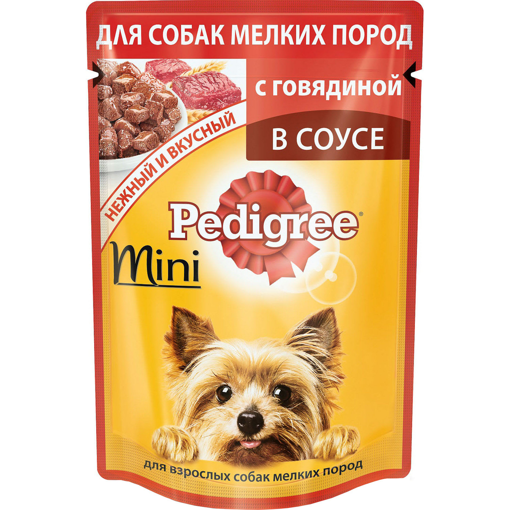

Корм для собак PEDIGREE Мини с говядиной 85 г