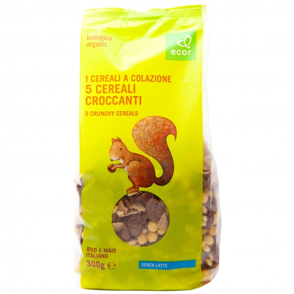 

Хлопья Ecor из 5 злаков хрустящие с какао 300 г
