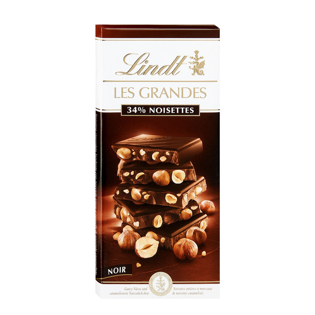 фото Шоколад lindt les grandes темный с лесным орехом 150 г