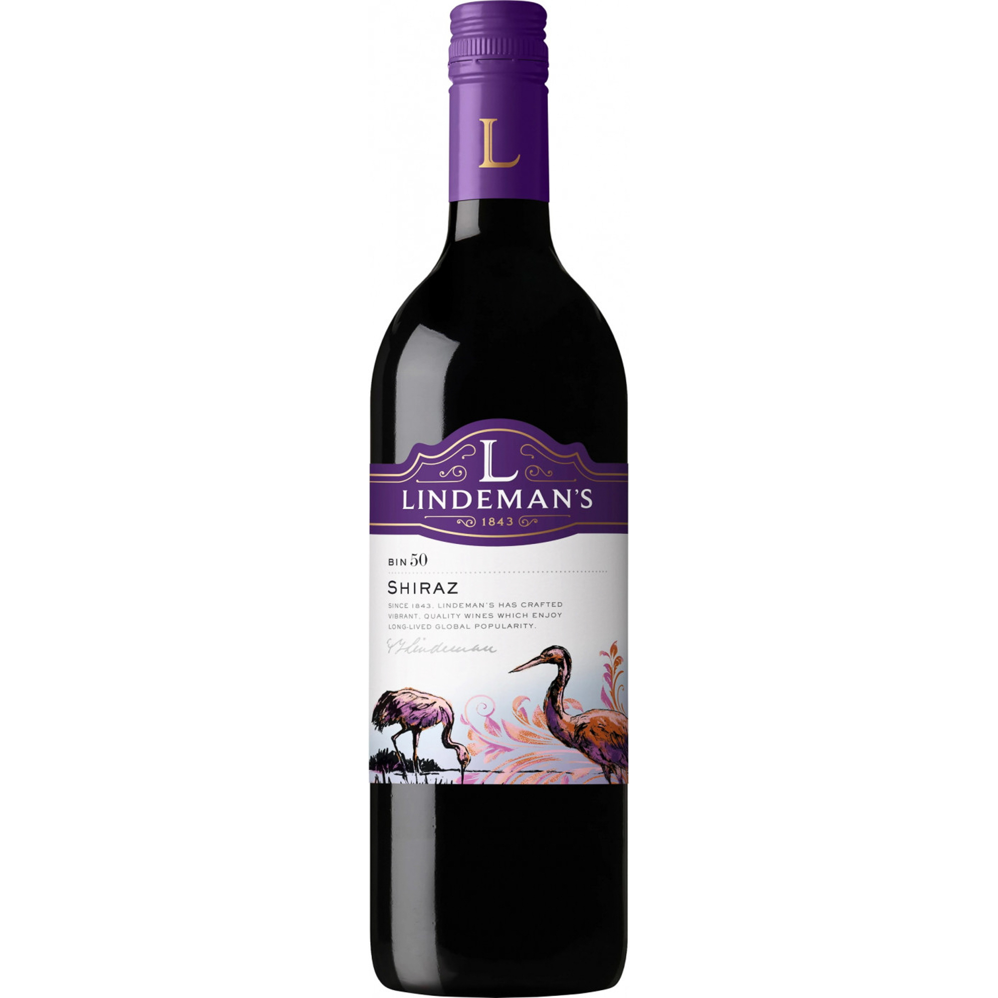 

Вино красное полусухое Lindemans "Bin 50" Shiraz0,75 л, Красно-бордовый