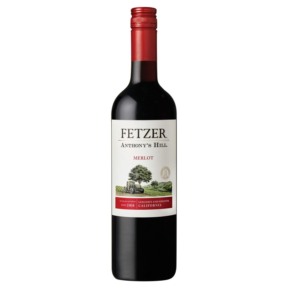 фото Вино красное полусухое fetzer "anthony's hill" merlot 0,75 л