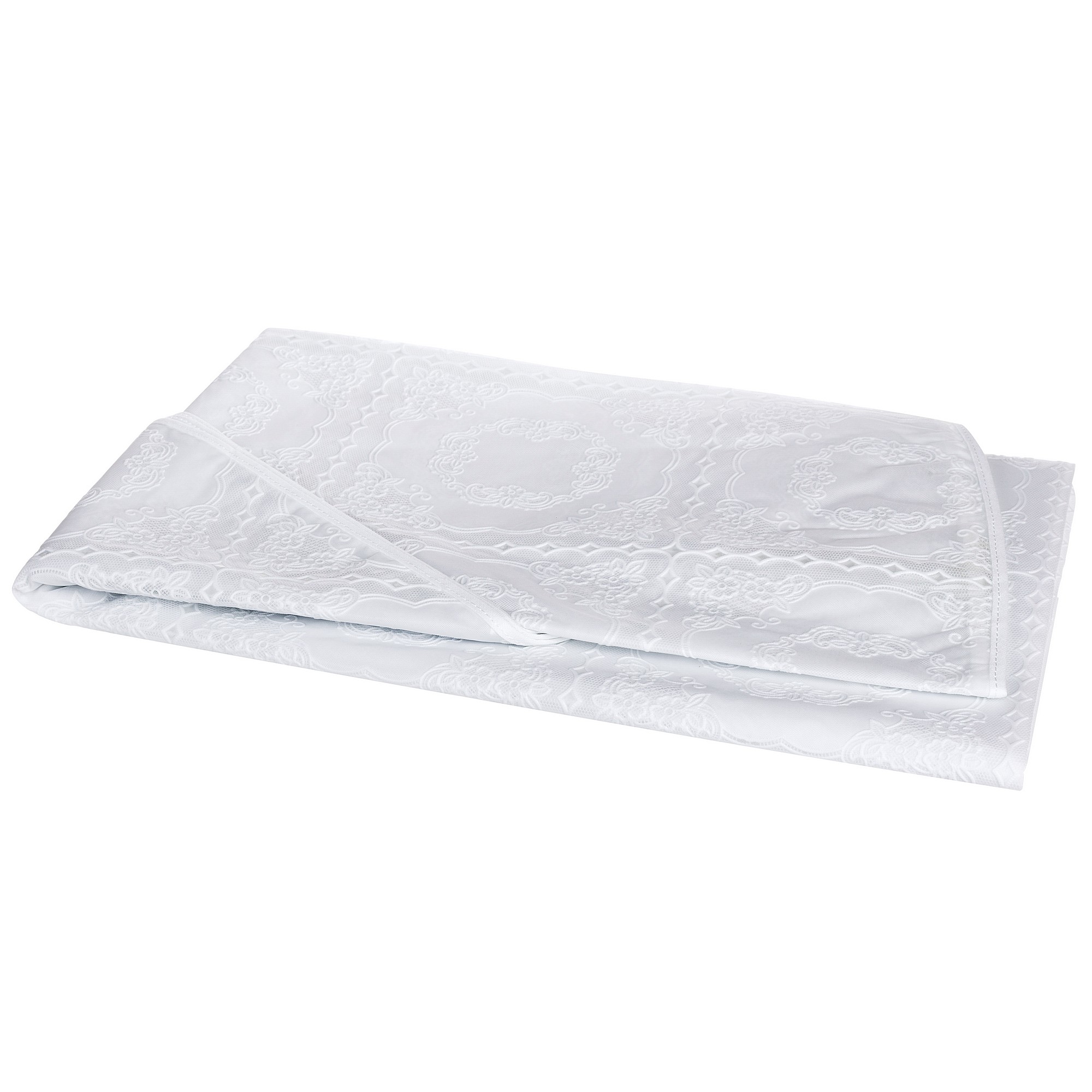 

Скатерть пвх ажурная белая d.137 Gemitex 73860