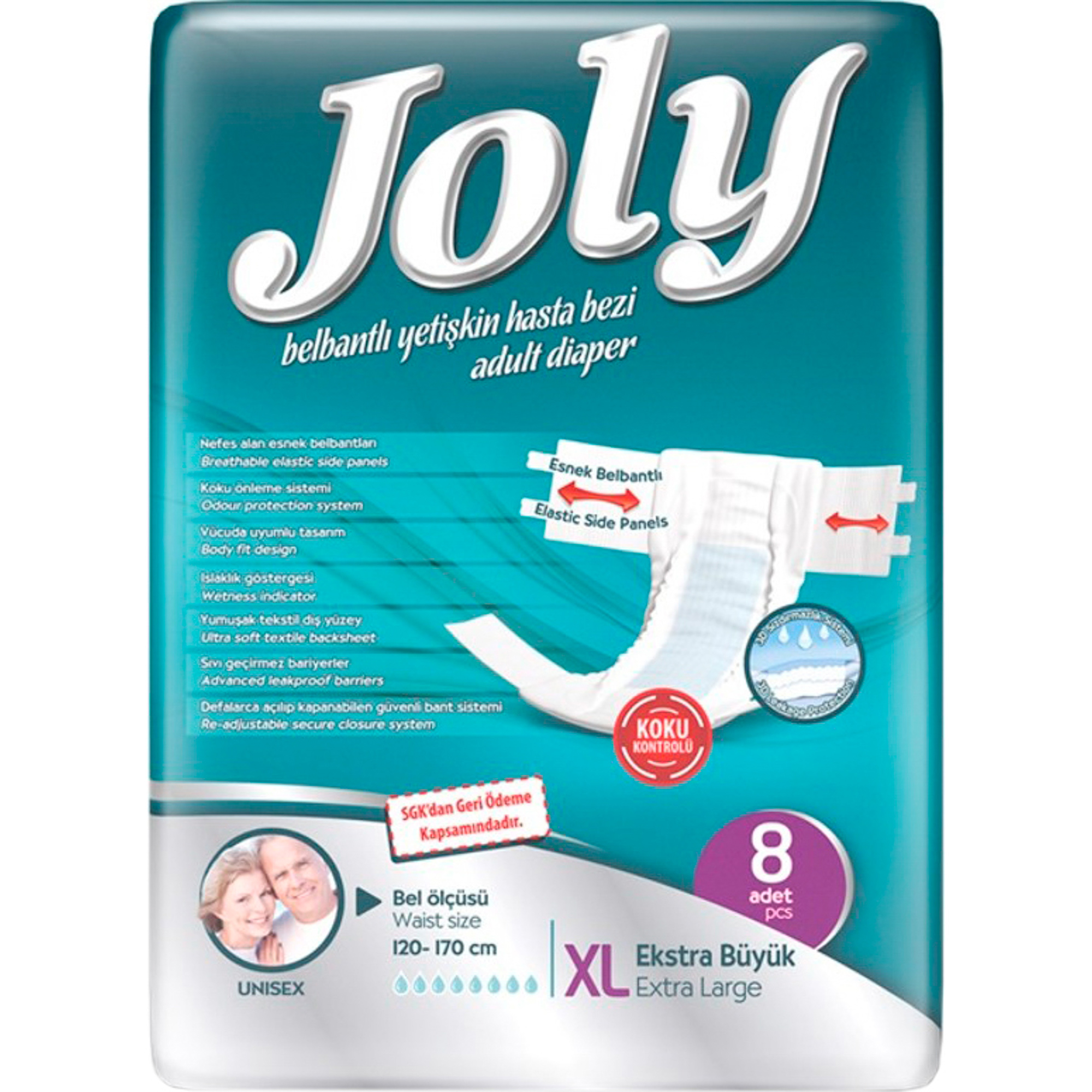 фото Подгузники для взрослых joly extra large 8 шт