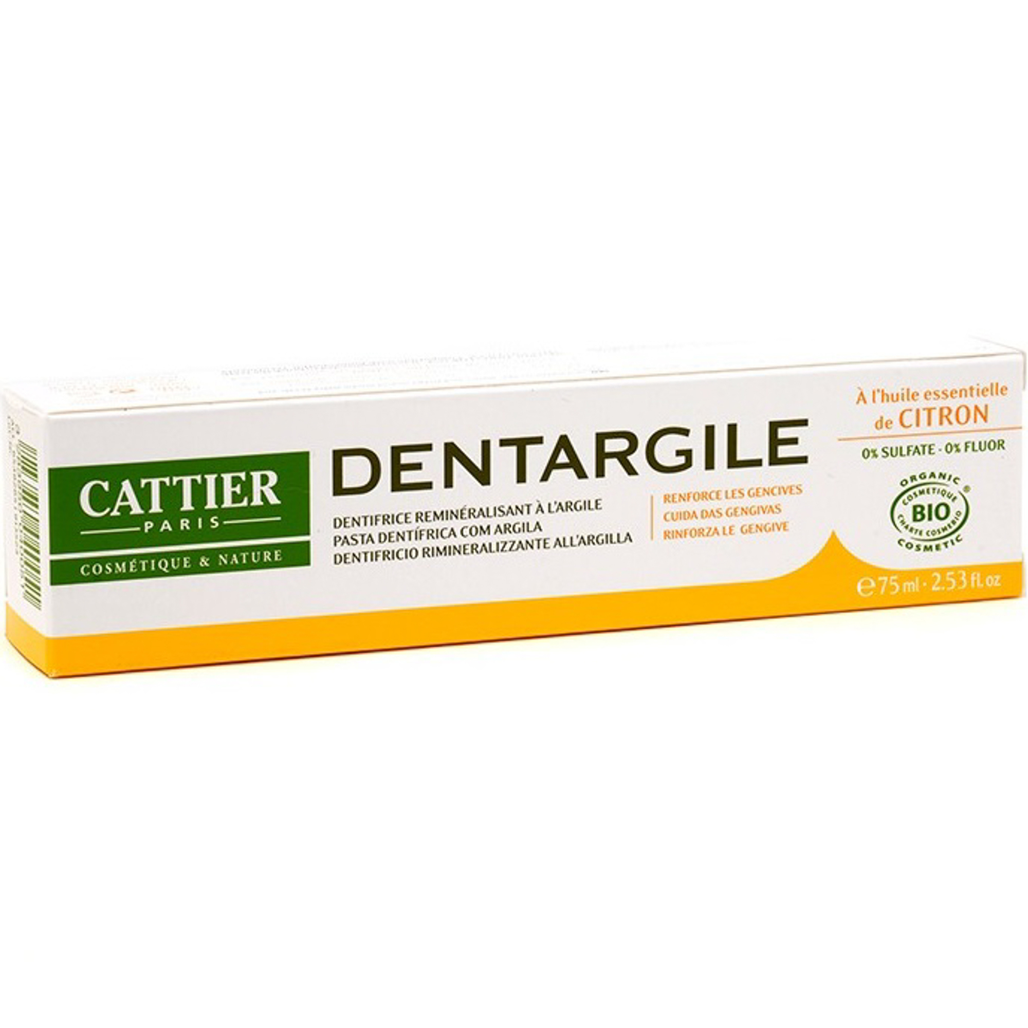 фото Зубная паста dentargile citron 75мл cattier