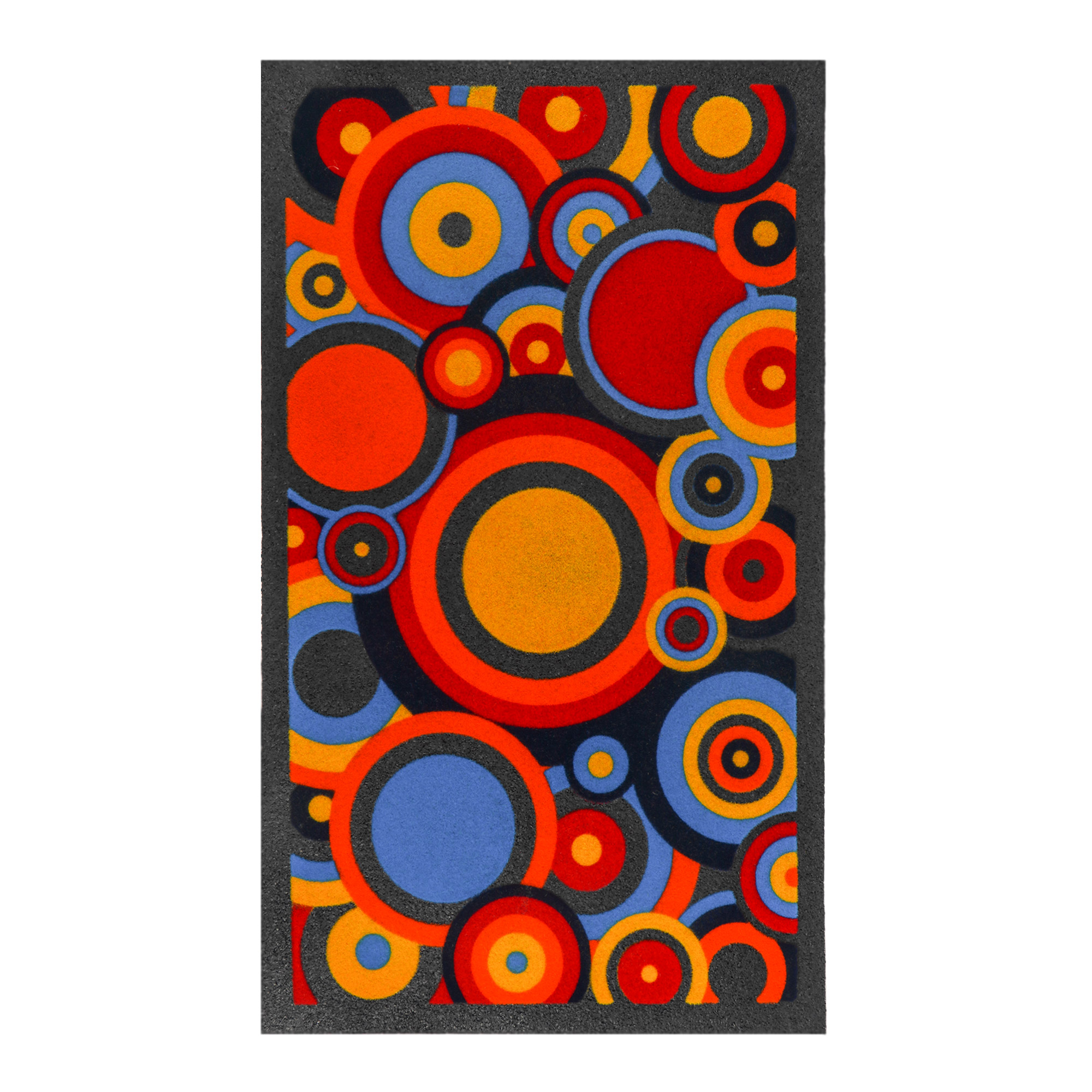 Коврик Velcoc flomat с принтом разноцветные круги, 40х70 см
