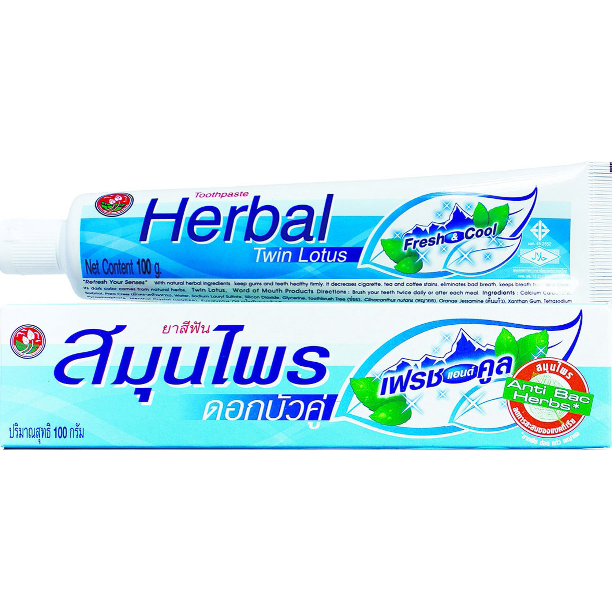 фото Зубная паста twin lotus herbal fresh&cool 100 гр