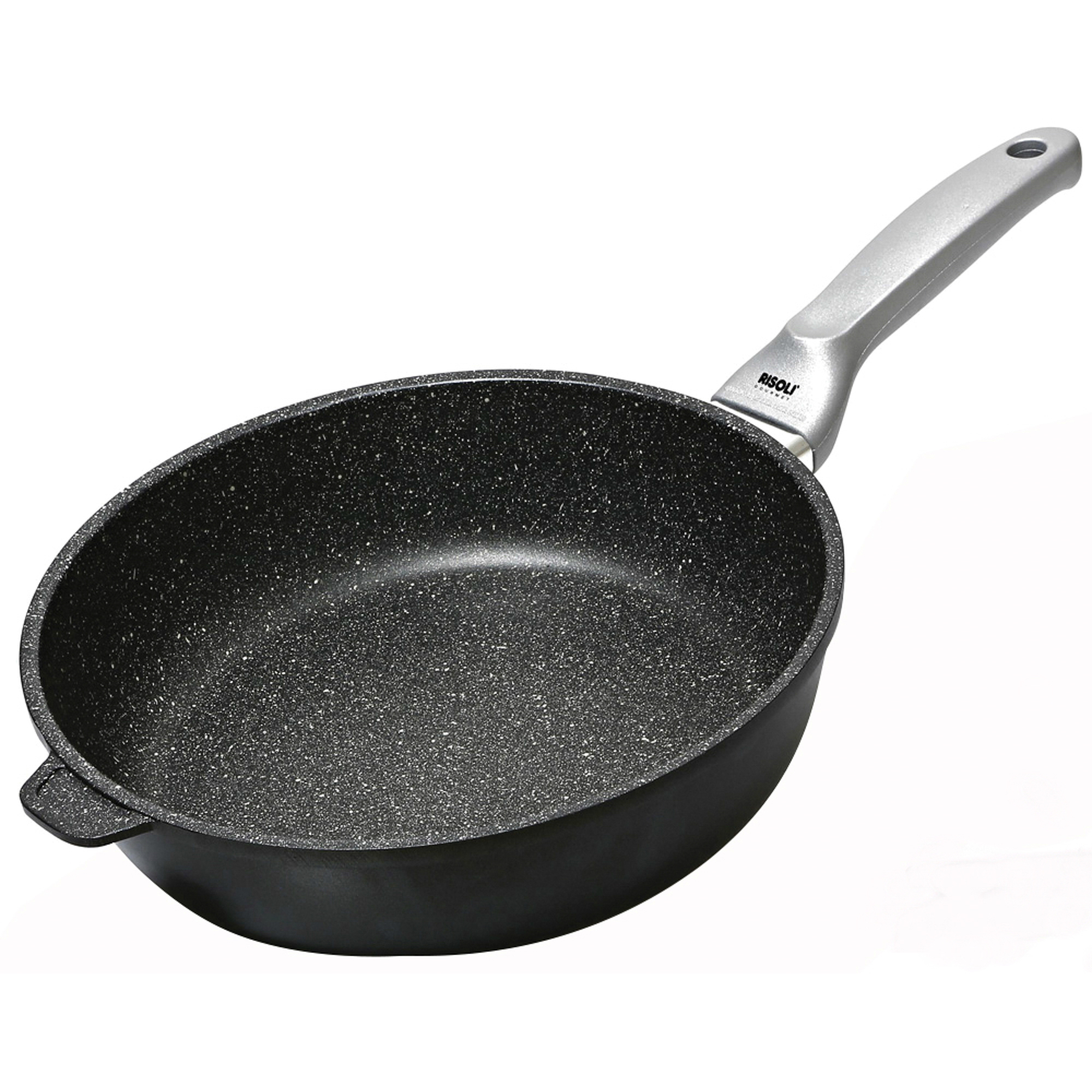 Сковорода глубокая Risoli Granito Induction 28 см, цвет черный - фото 1