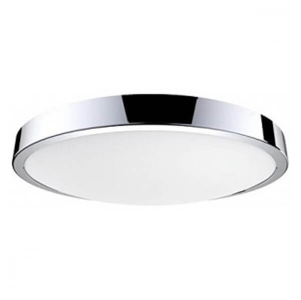 фото Светильник светодиодный gauss 18w с декоративным кольцом, 1300лм, ip20, 4100к, кольцо хром