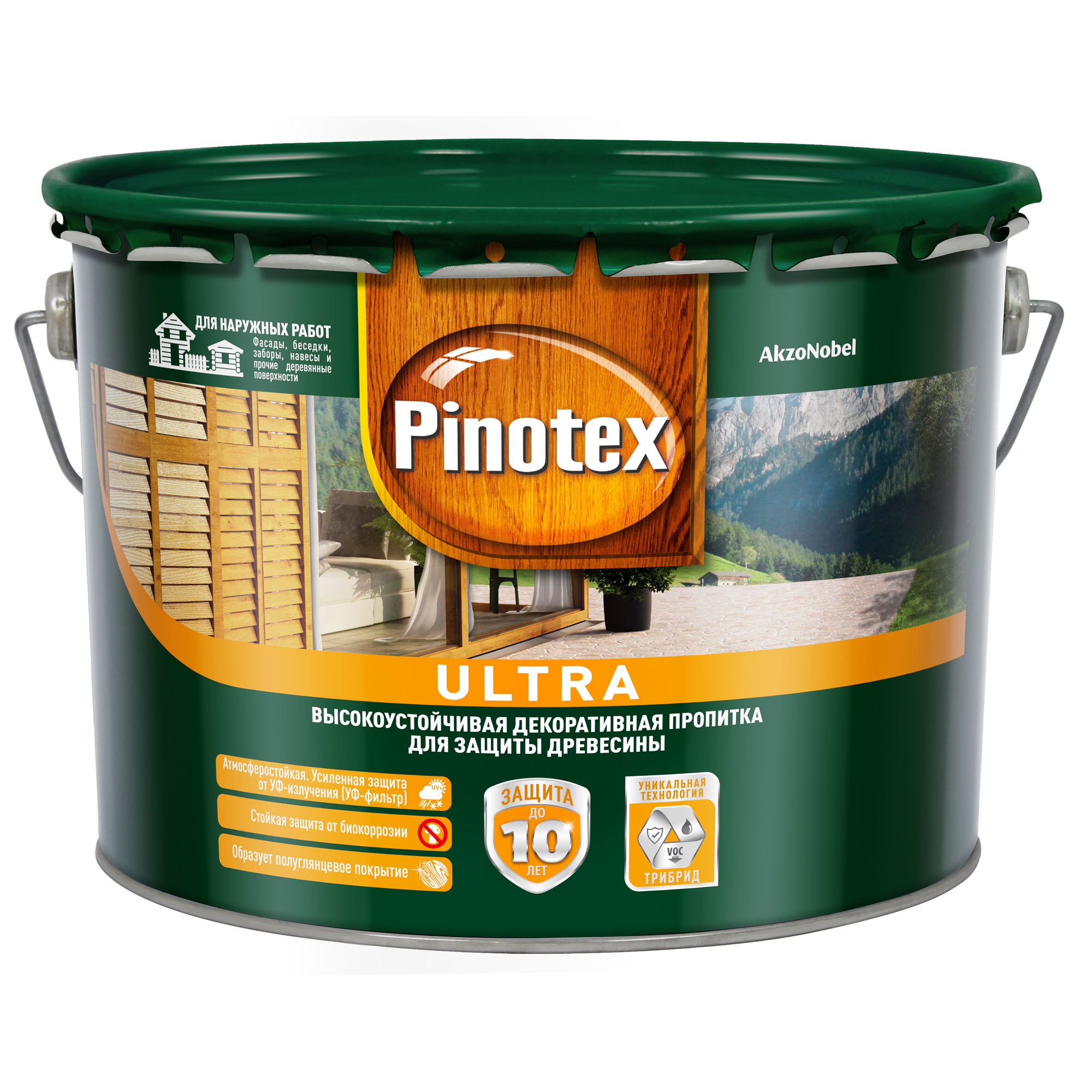Пропитка Pinotex ультра 9л10 сосна