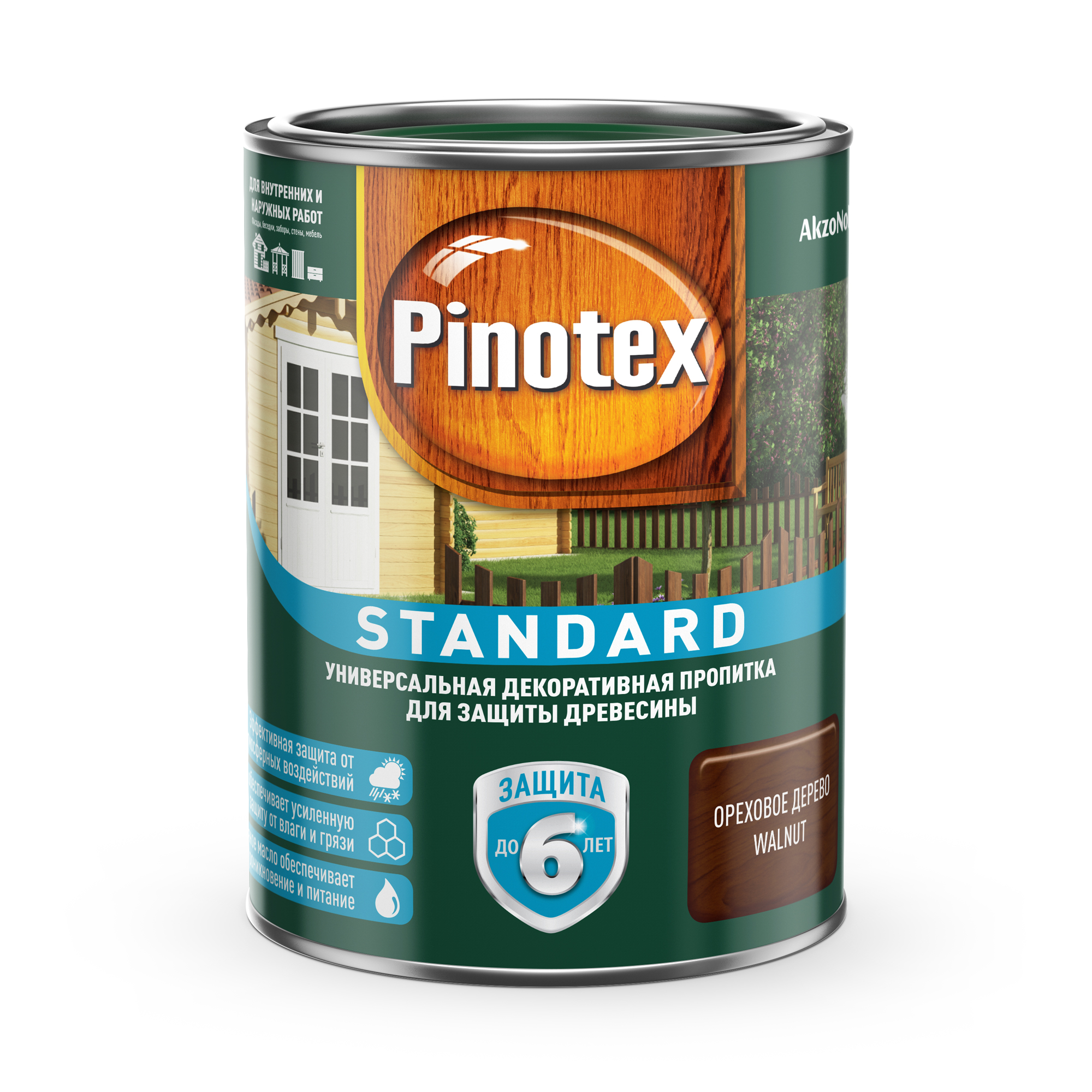 Пропитка Pinotex стандарт 0.9л орех