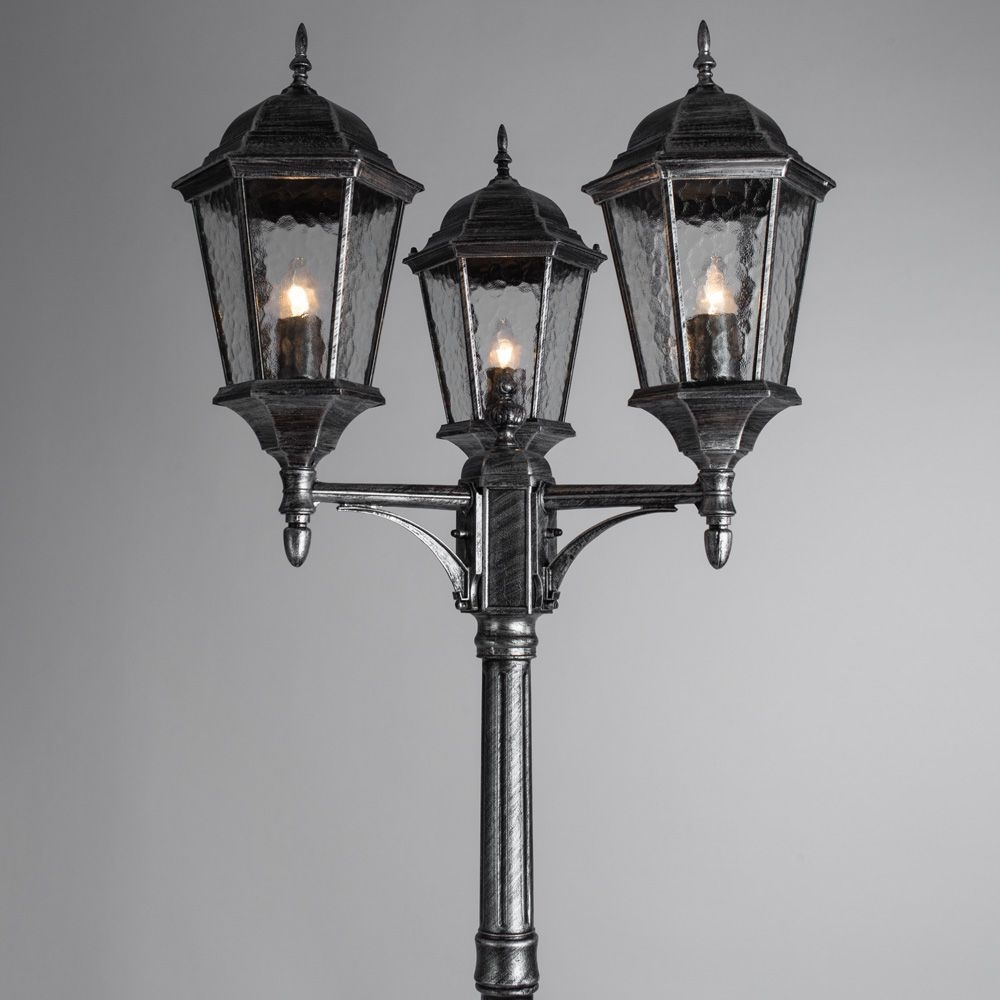 Садово-парковый светильник Arte Lamp Genova A1207PA-3BS, цвет серый - фото 5