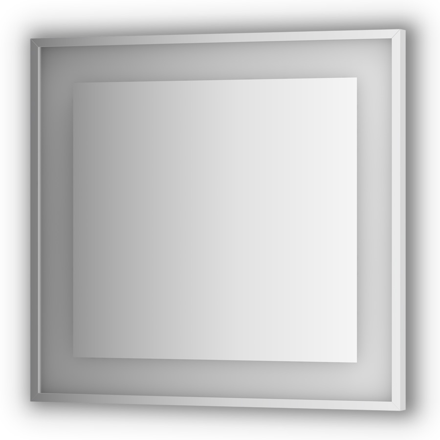 фото Зеркало в багетной раме evoform 80x75 см с подсветкой